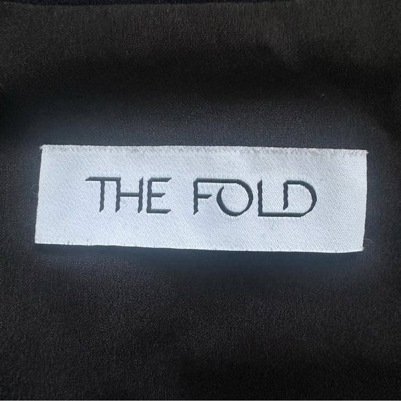 The Fold London Clever Crepe Kimono Jacket Short Sleeve Tie Waist Navy Sz 8 - Picture 8 of 12